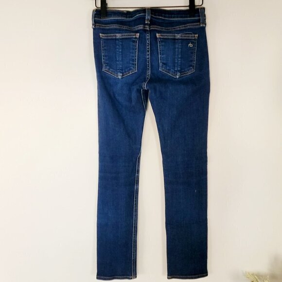 Rag & Bone Capri/Crop Skinny Blue Denim Jeans Women's Size 25 - Picture 8 of 11